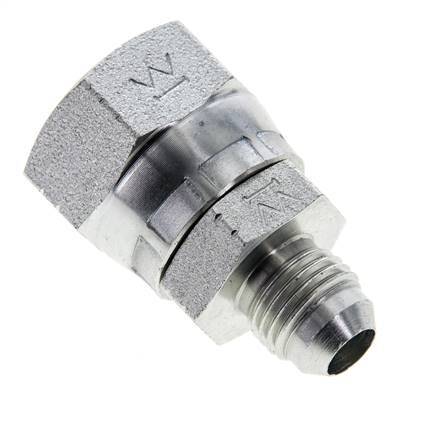 JIC Reducing Nipple UNF 9/16''-18 Male x UNF 7/8''-14 Female Steel 210bar (2950.5psi)