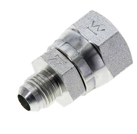 JIC Reduziernippel UNF 9/16''-18 Außengewinde x UNF 7/8''-14 Innengewinde Stahl 210bar (2950.5psi)