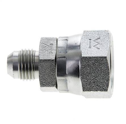 JIC Reduziernippel UNF 9/16''-18 Außengewinde x UNF 7/8''-14 Innengewinde Stahl 210bar (2950.5psi)