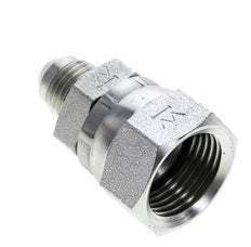 JIC Reduziernippel UNF 9/16''-18 Außengewinde x UNF 7/8''-14 Innengewinde Stahl 210bar (2950.5psi)