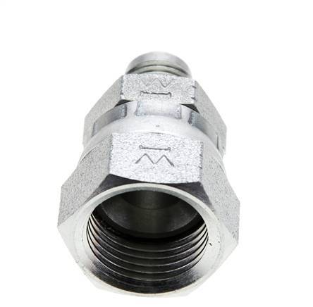 JIC Reduziernippel UNF 9/16''-18 Außengewinde x UNF 7/8''-14 Innengewinde Stahl 210bar (2950.5psi)