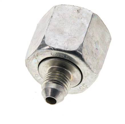 JIC Reduziernippel UNF 7/16''-20 Außengewinde x UNF 7/8''-14 Innengewinde Stahl 210bar (2950.5psi)