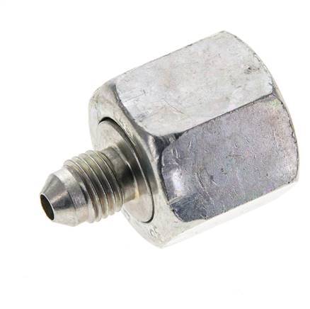 JIC Reduziernippel UNF 7/16''-20 Außengewinde x UNF 7/8''-14 Innengewinde Stahl 210bar (2950.5psi)