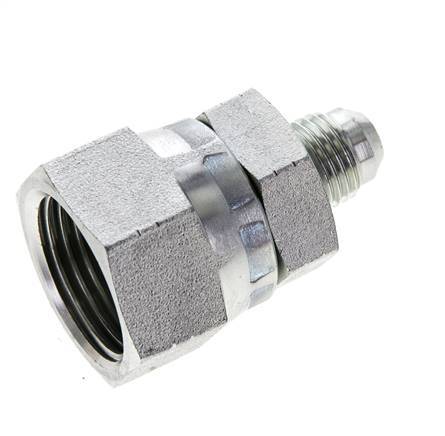 JIC Reduziernippel UNF 9/16''-18 Außengewinde x UN 1-1/16''-12 Innengewinde Stahl 210bar (2950.5psi)