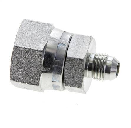 JIC Reduziernippel UNF 9/16''-18 Außengewinde x UN 1-1/16''-12 Innengewinde Stahl 210bar (2950.5psi)