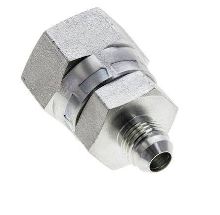 JIC Reduziernippel UNF 9/16''-18 Außengewinde x UN 1-1/16''-12 Innengewinde Stahl 210bar (2950.5psi)