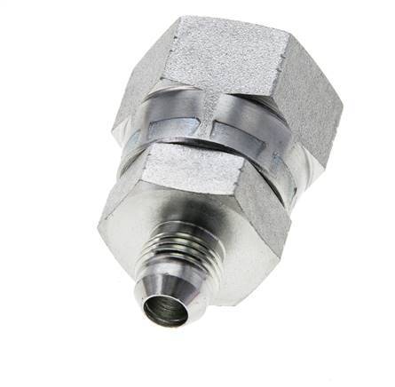 JIC Reduziernippel UNF 9/16''-18 Außengewinde x UN 1-1/16''-12 Innengewinde Stahl 210bar (2950.5psi)