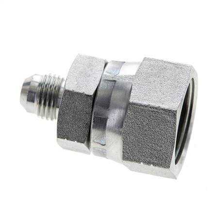JIC Reduziernippel UNF 9/16''-18 Außengewinde x UN 1-1/16''-12 Innengewinde Stahl 210bar (2950.5psi)