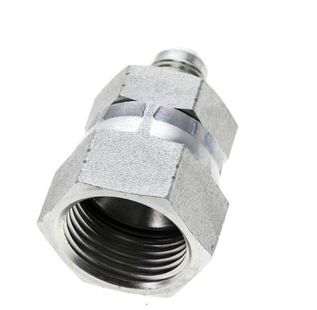 JIC Reduziernippel UNF 9/16''-18 Außengewinde x UN 1-1/16''-12 Innengewinde Stahl 210bar (2950.5psi)