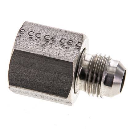 JIC Reduziernippel UNF 9/16''-18 Außengewinde x UNF 3/4''-16 Innengewinde Edelstahl 275bar (3863.75psi)