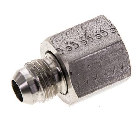 JIC Reduziernippel UNF 9/16''-18 Außengewinde x UNF 3/4''-16 Innengewinde Edelstahl 275bar (3863.75psi)