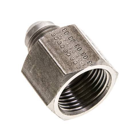 JIC Reduziernippel UNF 3/4''-16 Außengewinde x UN 1-1/16''-12 Innengewinde Edelstahl 210bar (2950.5psi)