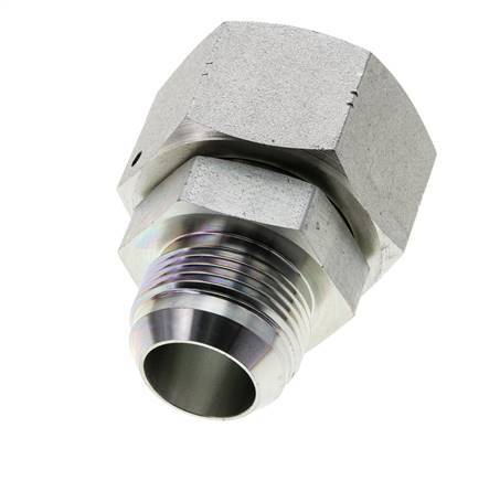 JIC Reduziernippel UN 1-5/16''-12 Außengewinde x UN 1-5/8''-12 Innengewinde Stahl 140bar (1967.0psi)