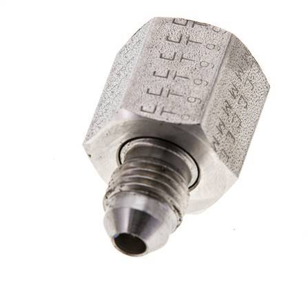 JIC Reduziernippel UNF 7/16''-20 Außengewinde x UNF 9/16''-18 Innengewinde Edelstahl 275bar (3863.75psi)