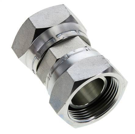Reducing Straight Connector G1 1/4'' Female High Pressure Steel 60° Cone 150bar (2107.5psi) Hydraulic