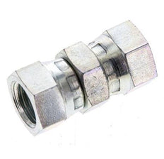 Reducing Straight Connector G1/4'' Female High Pressure Steel 60° Cone 575bar (8078.75psi) Hydraulic [2 Pieces]