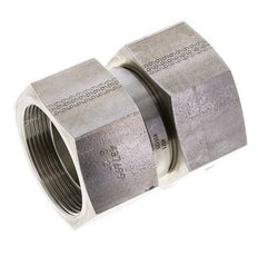 Reducing Straight Connector G2'' Female High Pressure Stainless Steel 60° Cone 75bar (1053.75psi) Hydraulic
