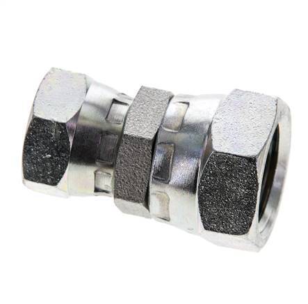 Reducing Straight Connector G3/8'' x G1/2'' Female High Pressure Steel 60° Cone 300bar (4215.0psi) Hydraulic