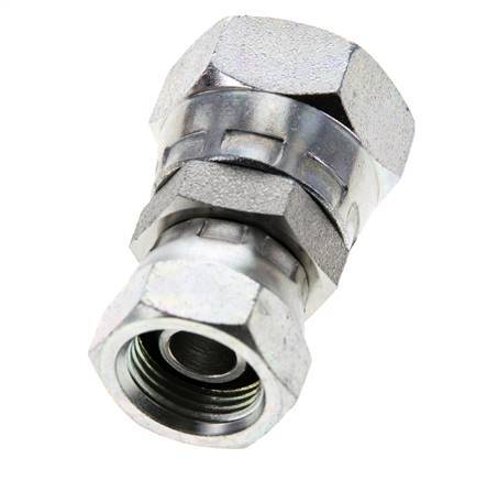 Reduzierstück gerade G3/8'' x G1/2'' Innengewinde Hochdruck Stahl 60° Konus 300bar (4215.0psi) Hydraulisch