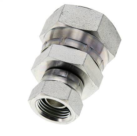 Reduzierstück G1/2'' x G1'' Innengewinde Hochdruck Stahl 60° Konus 150bar (2107.5psi) Hydraulisch
