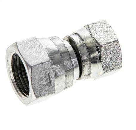 Reduzierstück gerade G1/4'' x G3/8'' Innengewinde Hochdruck Stahl 60° Konus 425bar (5971.25psi) Hydraulisch