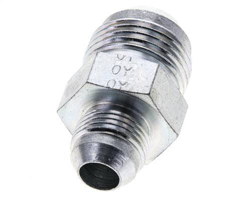 JIC Reduzier-Doppelnippel UNF 3/4''-16 x UN 1-1/16''-12 Stahl 210bar (2950.5psi)