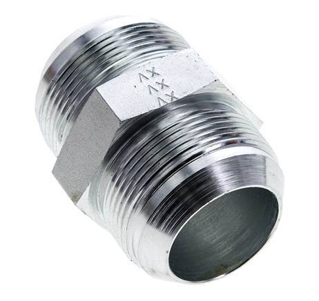 JIC-Doppelnippel UN 1-7/8''-12 Stahl 100bar (1405.0psi)