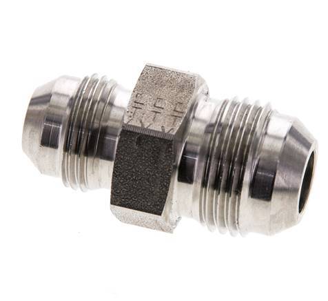 JIC Reducing Double Nipple UNF 3/4''-16 x UNF 7/8''-14 Stainless Steel 210bar (2950.5psi)