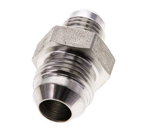 JIC Reduzier-Doppelnippel UNF 9/16''-18 x UNF 3/4''-16 Edelstahl 275bar (3863.75psi)