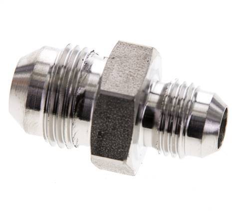 JIC Reduzier-Doppelnippel UNF 9/16''-18 x UNF 3/4''-16 Edelstahl 275bar (3863.75psi)