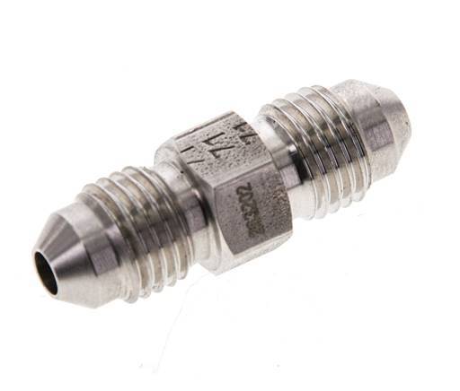 JIC Doppelnippel UNF 7/16''-20 Edelstahl 310bar (4355.5psi)