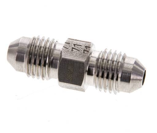 JIC Doppelnippel UNF 7/16''-20 Edelstahl 310bar (4355.5psi)