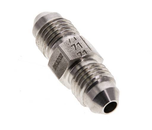 JIC Doppelnippel UNF 7/16''-20 Edelstahl 310bar (4355.5psi)