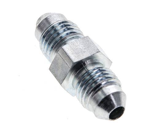 JIC Reducing Double Nipple UNF 7/16''-20 x UNF 7/16''-20 Steel 310bar (4355.5psi) [2 Pieces]