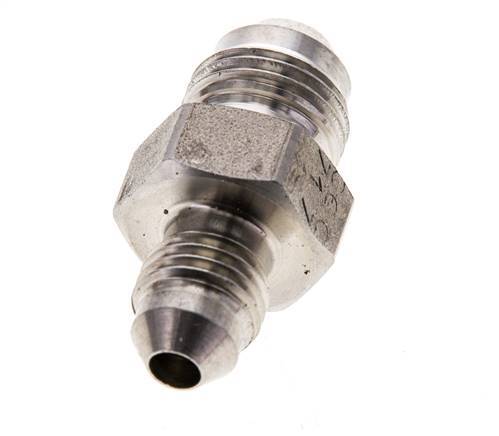 JIC Reduzier-Doppelnippel UNF 7/16''-20 x UNF 9/16''-18 Edelstahl 275bar (3863.75psi)