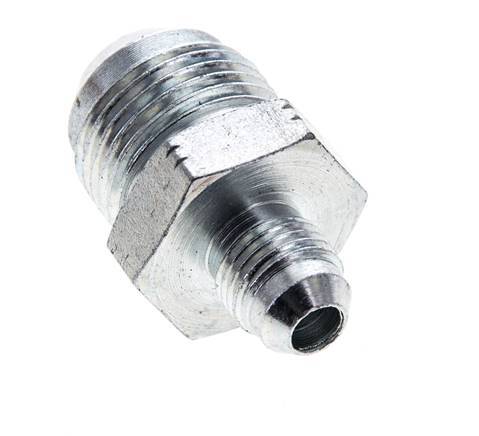 JIC Reduzier-Doppelnippel UNF 1/2''-20 x UNF 7/8''-14 Stahl 210bar (2950.5psi)