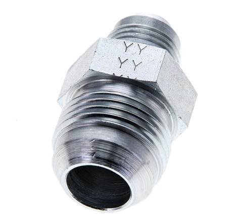 JIC Reduzier-Doppelnippel UNF 7/8''-14 x UN 1-1/16''-12 Stahl 210bar (2950.5psi)