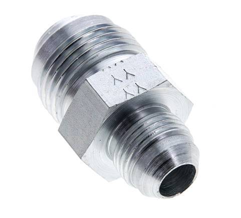 JIC Reduzier-Doppelnippel UNF 7/8''-14 x UN 1-1/16''-12 Stahl 210bar (2950.5psi)