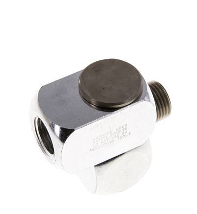 Drehdurchführung R1/2'' Innengewinde x Außengewinde Z-Form Messing vernickelt 15bar (210,75psi)