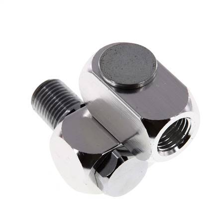 Drehdurchführung R1/4'' Innengewinde x Außengewinde Z-Form Messing vernickelt 15bar (210,75psi)