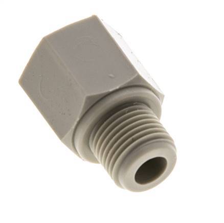 Threaded Extension G1/8'' Male x Female Polypropylene (pp) 10bar (140.5psi) FDA 14mm Hex [2 Pieces]