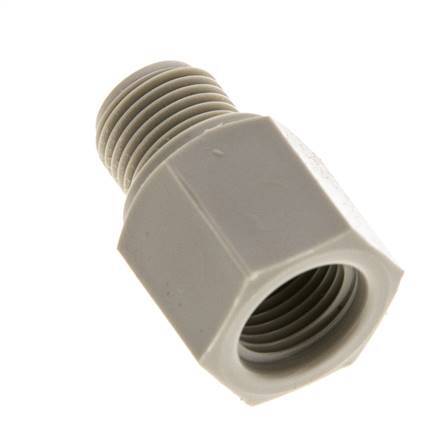 Threaded Extension G1/8'' Male x Female Polypropylene (pp) 10bar (140.5psi) FDA 14mm Hex [2 Pieces]