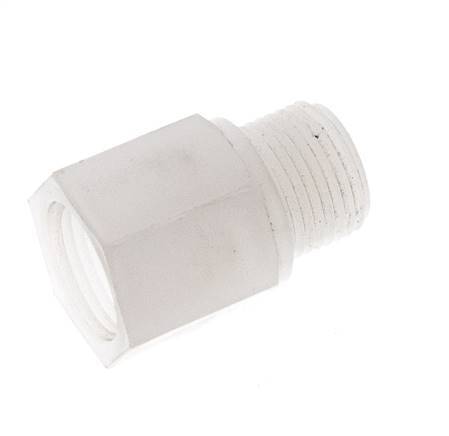 Threaded Extension G3/8'' Male x Female PVDF 10bar (140.5psi) FDA 22mm Hex