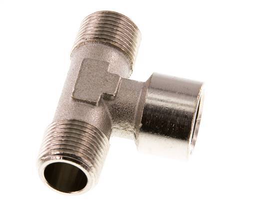 Tee Fitting R3/8'' Male x G3/8'' Female Nickel-plated Brass 16bar (224.8psi)