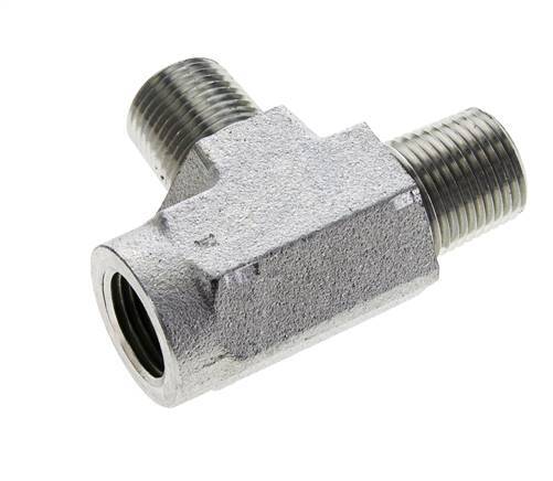Tee Fitting 1/2'' NPT Female x Male Steel 210bar (2950.5psi)