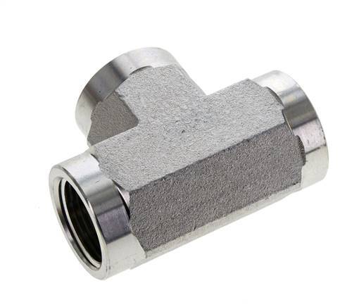 Tee Fitting 3/4'' NPT Female Steel High Pressure 170bar (2388.5psi)