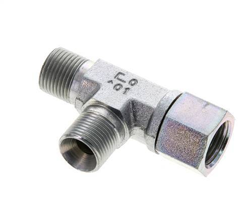 Tee Fitting G3/8'' Male x Female Steel Hydraulic 325bar (4566.25psi)