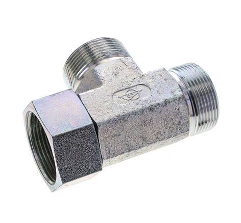 Tee Fitting G1 1/2'' Male x Female Steel Hydraulic 190bar (2669.5psi)