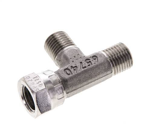 Tee Fitting G1/4'' Male x Female Stainless steel Hydraulic 350bar (4917.5psi)