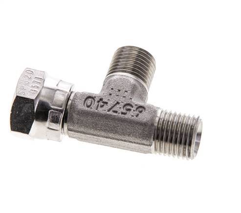 Tee Fitting G1/4'' Male x Female Stainless steel Hydraulic 350bar (4917.5psi)